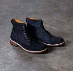 Handmade Men's Ankle High Black Suede Lace Up Boot - leathersguru