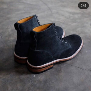 Handmade Men's Ankle High Black Suede Lace Up Boot - leathersguru