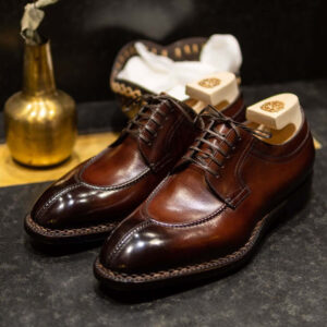 Bespoke Brown Leather Split Toe Shoes for Men - leathersguru