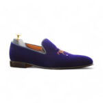 Stylish Blue Suede Loafer Shoes,For Men's Oxford Shoes