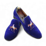 Stylish Blue Suede Loafer Shoes,For Men's Oxford Shoes