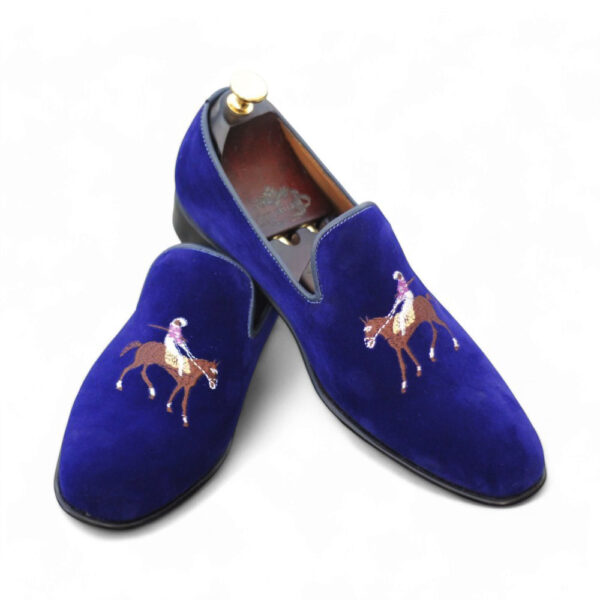 Stylish Blue Suede Loafer Shoes,For Men's Oxford Shoes