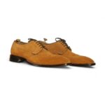 Expertly crafted with a hand-stitched design, these stylish men's tan wing tip lace-up shoes are a must-have for any fashion-forward gentlemen. Made from high-quality suede, these designer shoes offer both style and comfort, making them the perfect addition to any wardrobe.