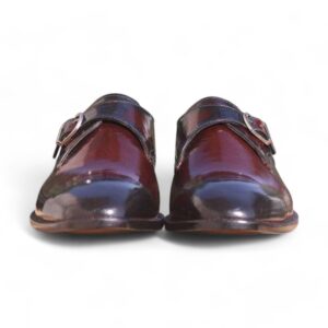 Two Tone Monk Strap Leather Shoes - leathersguru