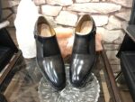 Men's Leather Monk Strap Black Derby Shoes - leathersguru