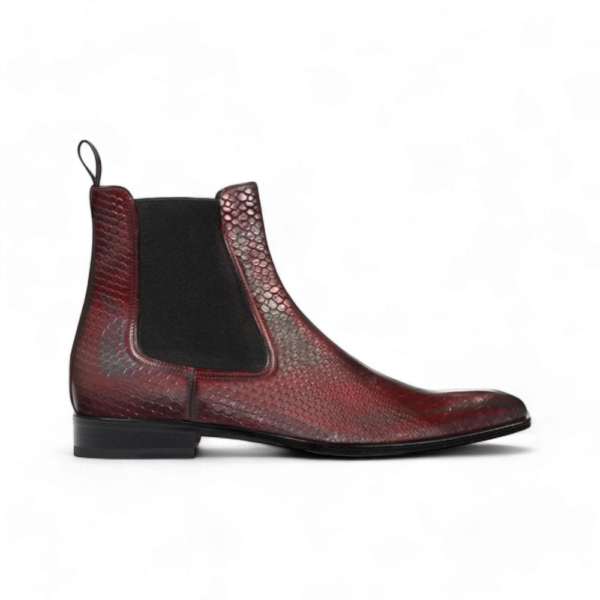 Handmade Python Ankle Boots for Men