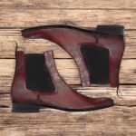 Handmade Python Ankle Boots for Men