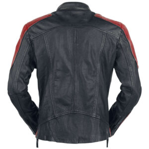 Will Smith Suicide Squad Red and Black Motorcycle Leather Jacket - leathersguru