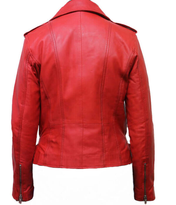 Women Pink Leather Biker Jacket,Stylish Fashion Jacket