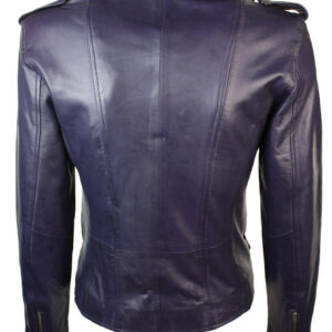 Women Leather Biker Slim Fit Retro Jacket,Fashion Leather Jacket For Women