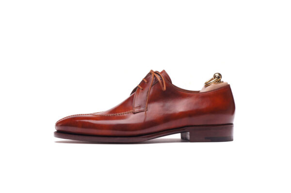 Bespoke Burgundy Split toe Lace Up Shoes for Men's - leathersguru