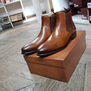 Men's Tan Chelsea Leather Boot - leathersguru