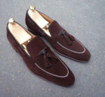 Handmade Brown Suede Tussles Shoe - leathersguru
