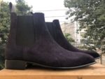 Men's Navy Blue Chelsea Suede Boot - leathersguru