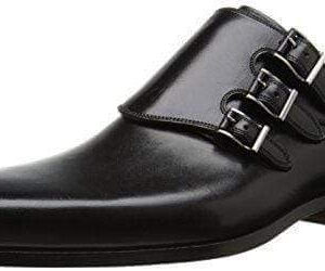 Handmade Black Triple Monk Leather Shoe - leathersguru