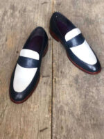 Handmade Men's Leather Loafers Split Toe Shoes - leathersguru