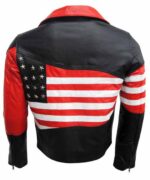 Mens American Flag Motorcycle Jacket - leathersguru