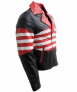 Mens American Flag Motorcycle Jacket - leathersguru