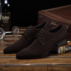 Handmade Chocolate Brown Suede Derby Shoe - leathersguru