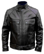 Men Black Biker Leather Jacket Men, Men Leather Jacket Slim Fit