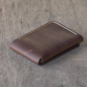 Men's Minimal Hand stitched Card Holder, Leather wallet, Groom Gift, Gift Wallet, Wedding gift - leathersguru