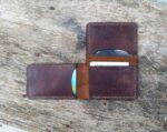 Men's Minimal Hand stitched Card Holder, Leather wallet, Groom Gift, Gift Wallet, Wedding gift - leathersguru