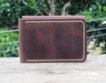 Men's Minimal Hand stitched Card Holder, Leather wallet, Groom Gift, Gift Wallet, Wedding gift - leathersguru