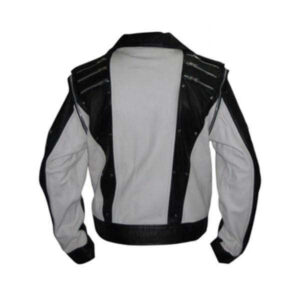 Men's Black White color BMW Motorcycle Racing Biker Leather Jacket - leathersguru