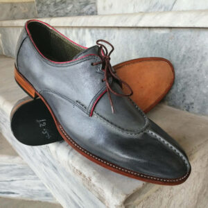 men's Gray Color lace up leather shoes Men Dress Formal Split Toe Shoe