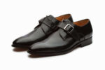 Handmade Black Monk Strap Leather Shoe - leathersguru