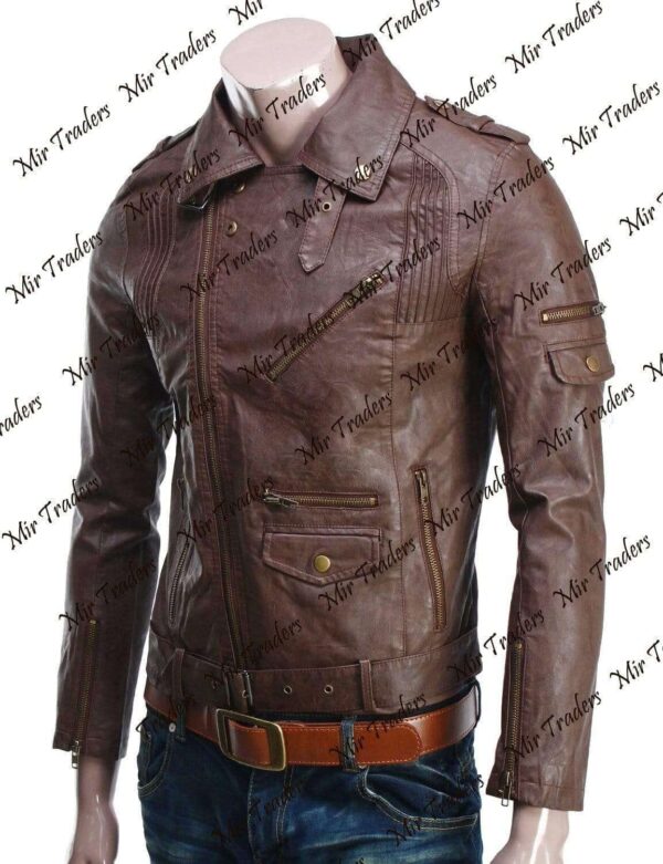 Genuine Lambskin Leather Quilted Motorcycle Jacket Slim fit Biker Jacket - leathersguru