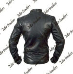 Genuine Lambskin Leather Quilted Motorcycle Black Jacket Slim fit Biker Jacket - leathersguru