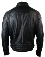 New Black Stylish Biker Leather Jacket Men's Zipper Jacket