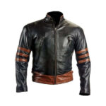 Handmade Black Leather Slim Fit Biker Style Brown X-MEN Wolverine Jacket - leathersguru