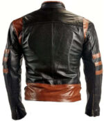 Handmade Black Leather Slim Fit Biker Style Brown X-MEN Wolverine Jacket - leathersguru