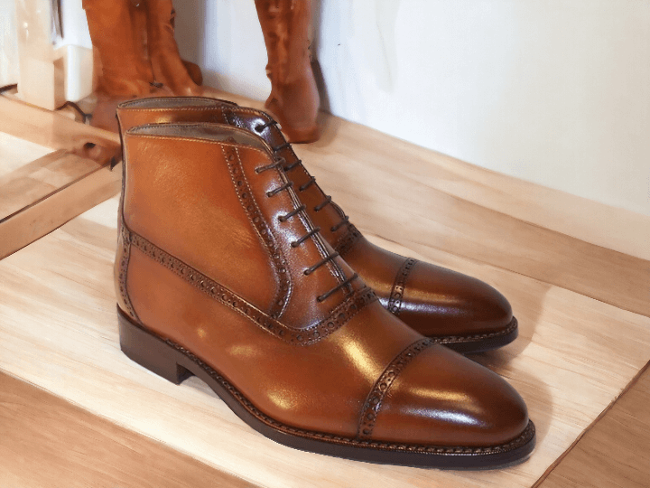 rebelsmarket_handmade_men_cap_toe_lace_up_boots_men_ankle_leather_boot_boots_for_men_boots_4-PhotoRoom Handmade Men's Cap Toe Lace Up Boot, Ankle High Cap Toe Leather Boot