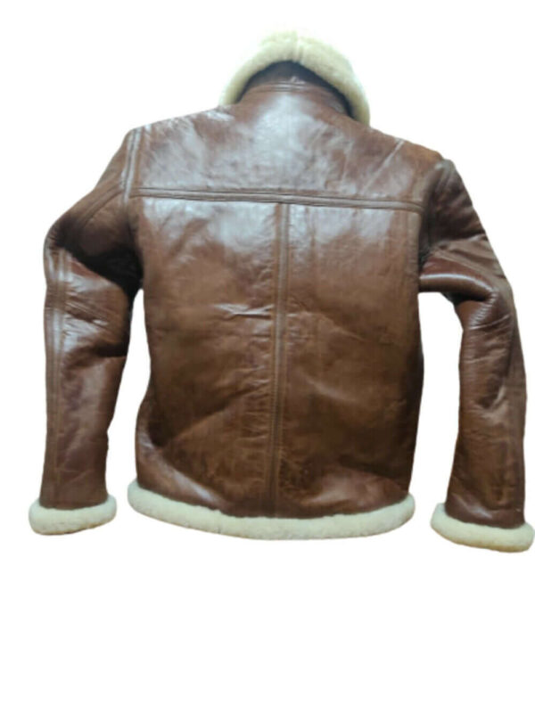 Men's RAF B3 Bomber Flight Aviator Real Shearling Fur Sheepskin Leather Jacket