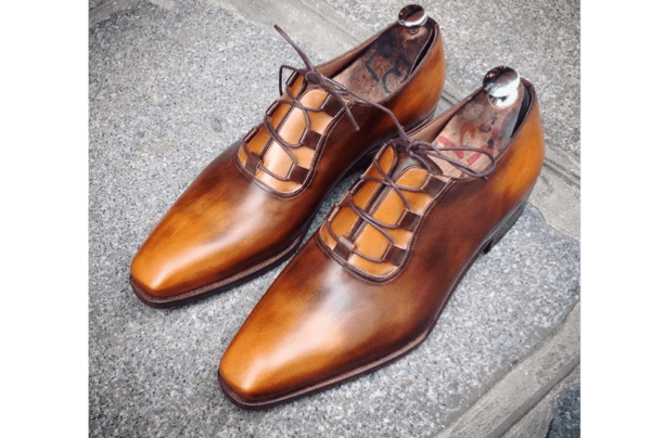 Handmade Tan Lace Up Dress Formal Shoes - leathersguru