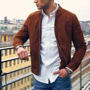 Men's Fashion Suede biker casual Suede Jacket - leathersguru