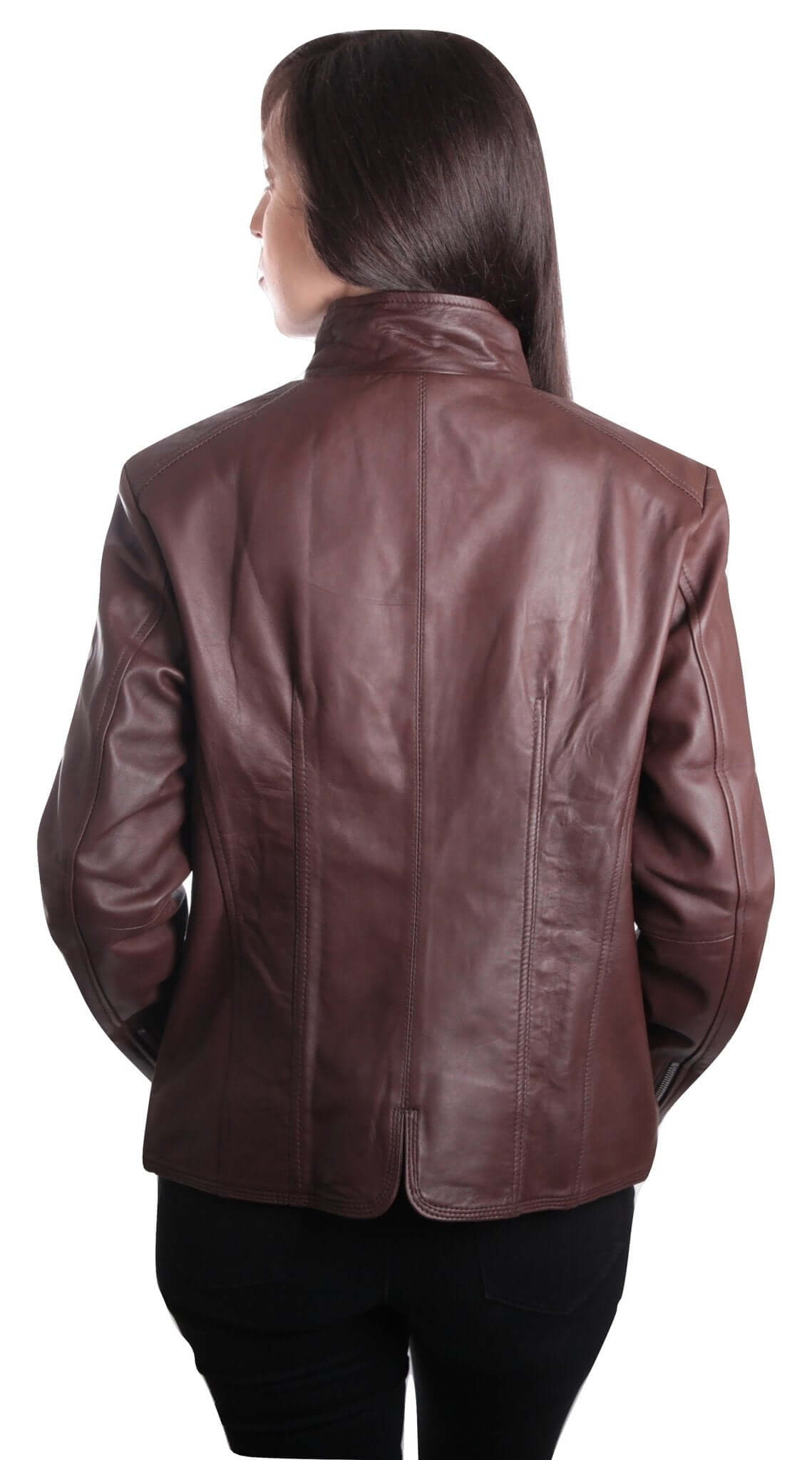 Handmade Leather Skin Women Black Padded Brando Leather Jacket - leathersguru